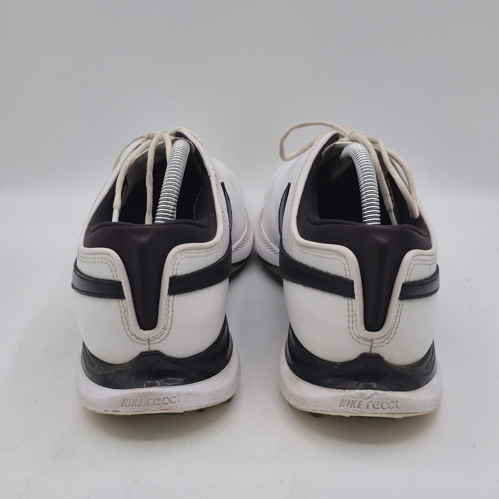 Nike Victory Golf Shoes Mens Size 10 White Black React Spiked Cleats DJ6570-100 - Picture 7 of 13